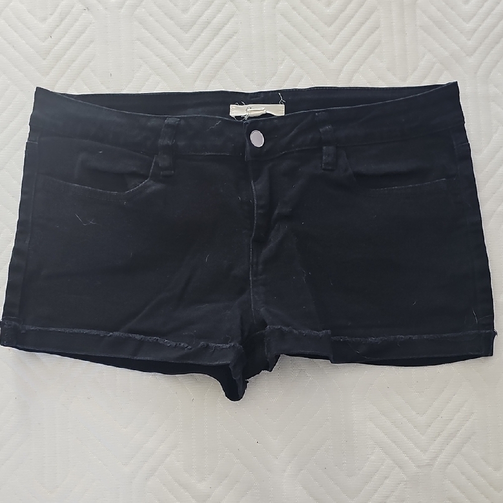 Women's Black Denim Shorts